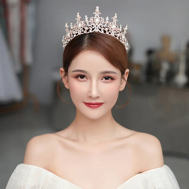 Radiant Royalty: Luxury Crystal Pearls Tiaras - Exquisite Pageant Diadem! - Kids Jewellery Shop