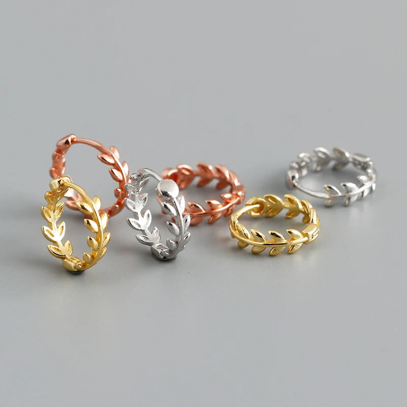 Gilded Glamour: Leaf Hoop Earrings - Perfect for Girls, Teens, and Women! - Kids Jewellery Shop