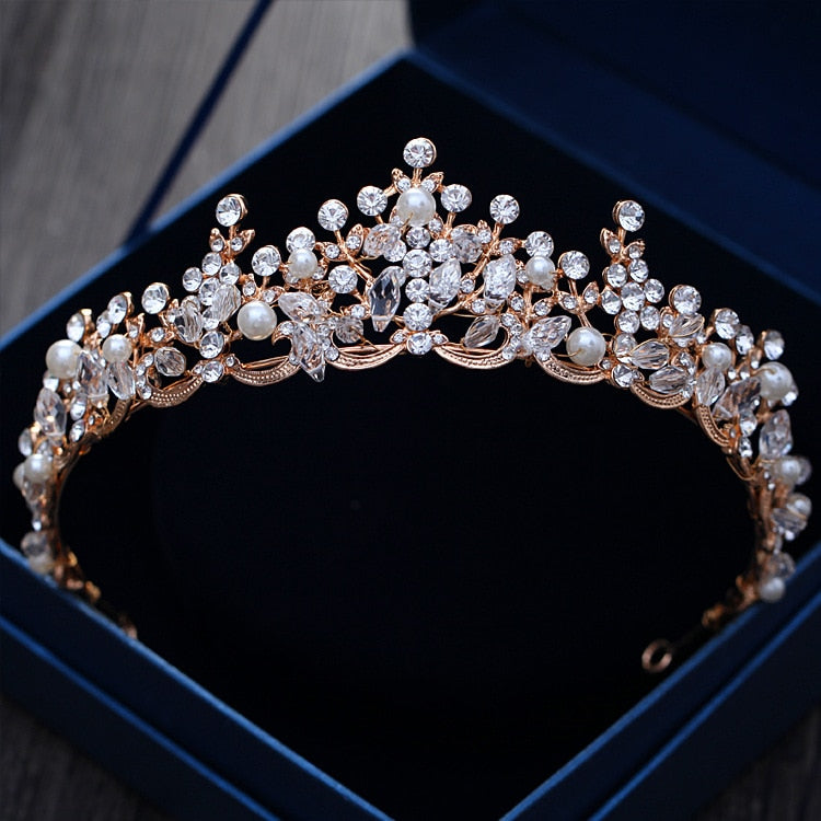 Luxury Crystal Pearl Tiara - Pageant, Prom, Bridesmaid Marvel for Special Occasions - Exquisite Hair Accessories! - Kids Jewellery Shop