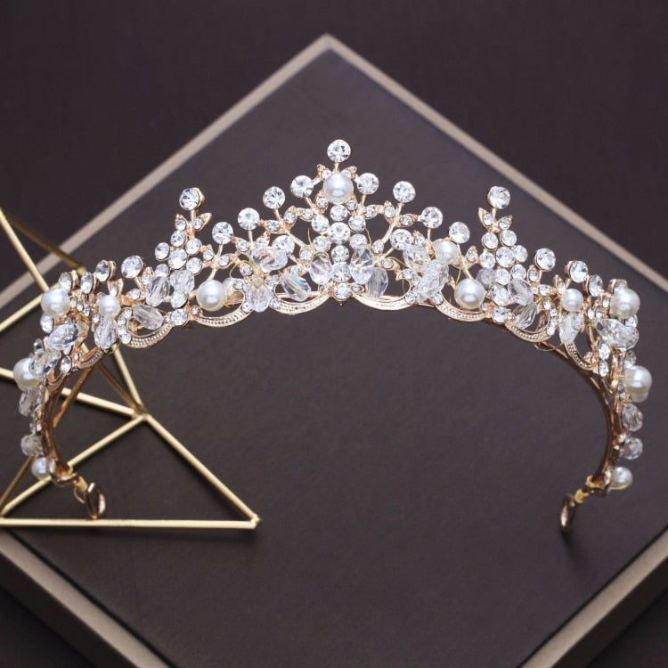 Luxury Crystal Pearl Tiara - Pageant, Prom, Bridesmaid Marvel for Special Occasions - Exquisite Hair Accessories! - Kids Jewellery Shop