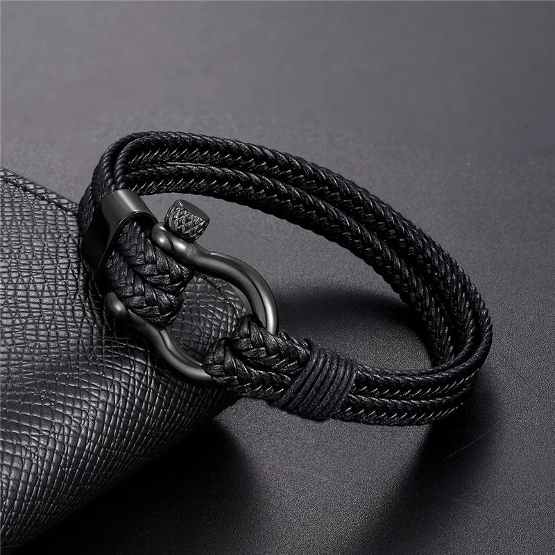 Fashionable Stainless Steel Genuine Leather Bracelets for Boys! - Kids Jewellery Shop