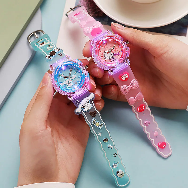 Hello Kitty Kids Wristwatch – 3D Pattern Luminous Quartz Watch for Girls | Gift for Ages 3–10
