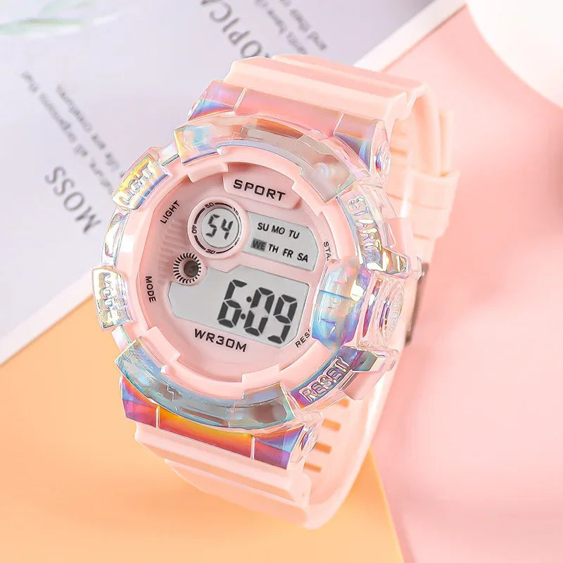LED Digital Sports Watch for Kids ⌚ | Boys & Girls Waterproof Wristwatch with Alarm, Stopwatch & Backlight | Shockproof Watch 🎒