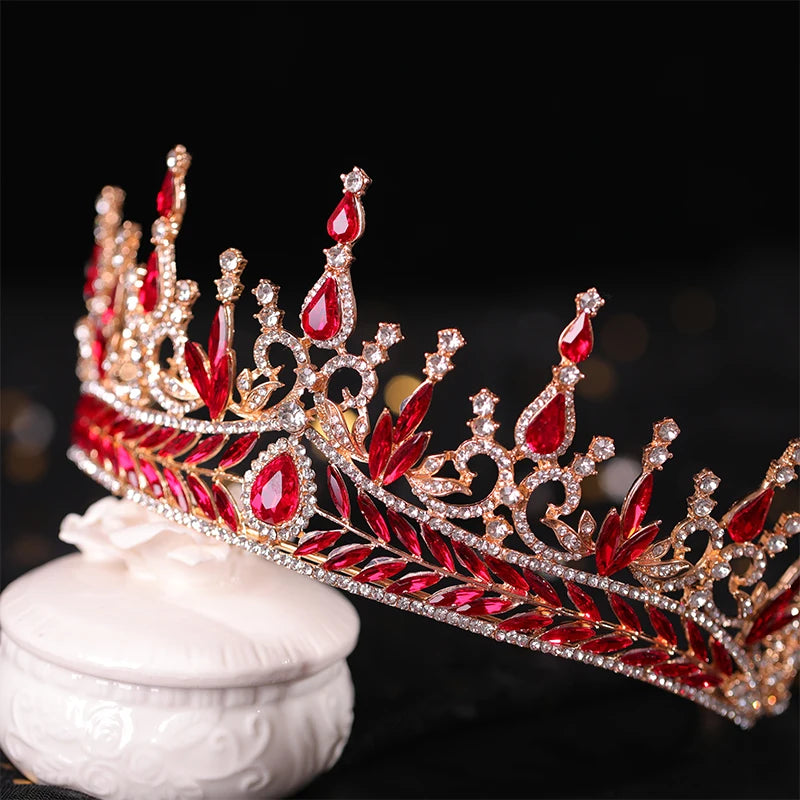 ✨ Luxury Rhinestone Crown – Tiara Headdress | Elegant Hair Ornament for Proms, Pageants & Special Occasions 💍💙