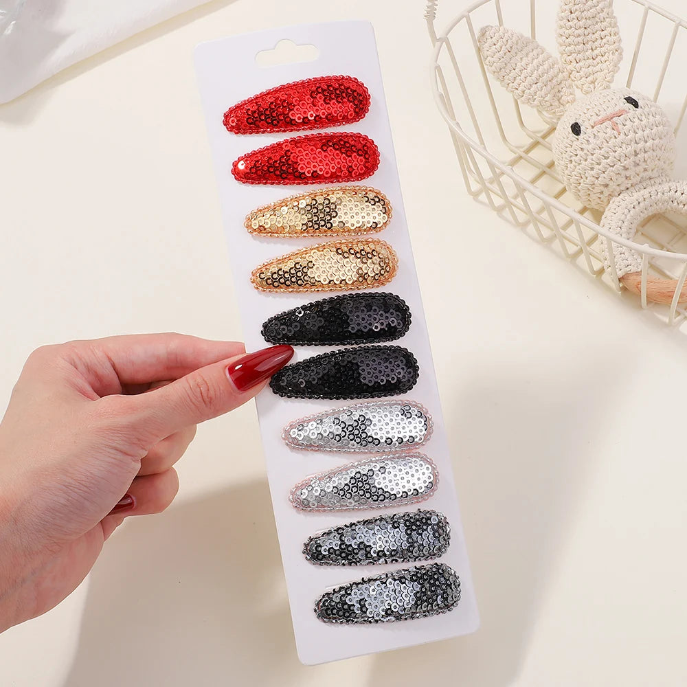 10PCS Cute Cotton Plaid Hair Clips for Girls 👧 | Fabric Hairpins Set – Baby & Kids Headwear Accessories!