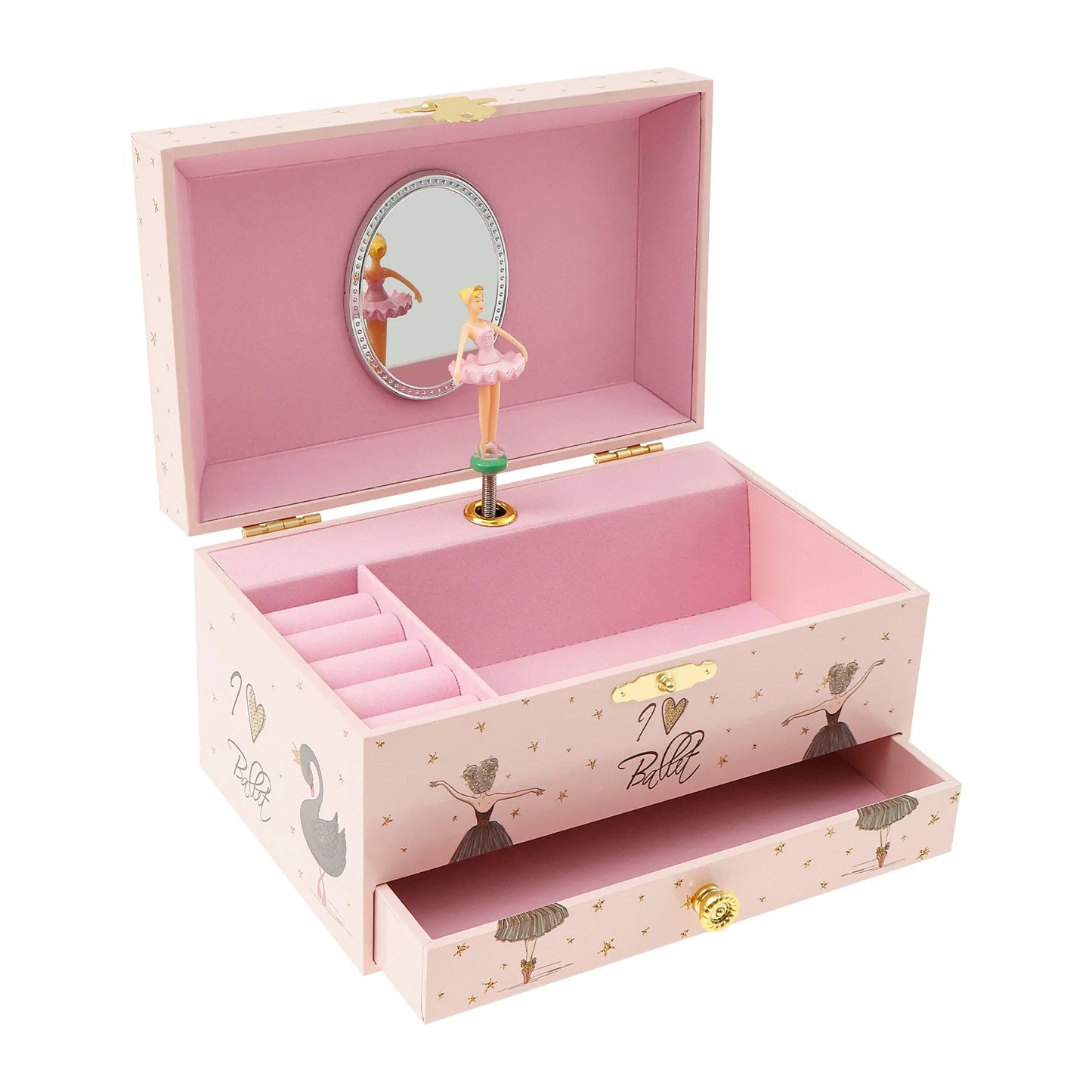 Creative Rotating Dancer Music Box 💖 | Jewelry Storage Case with Clockwork Tune | Multifunction Gift for Girls & Women!
