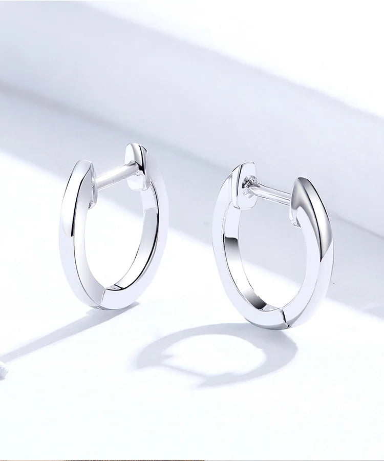 925 Sterling Silver Hoop Earrings 🌸 | Minimalist Everyday Jewelry for Girls & Women – Hypoallergenic & Elegant!
