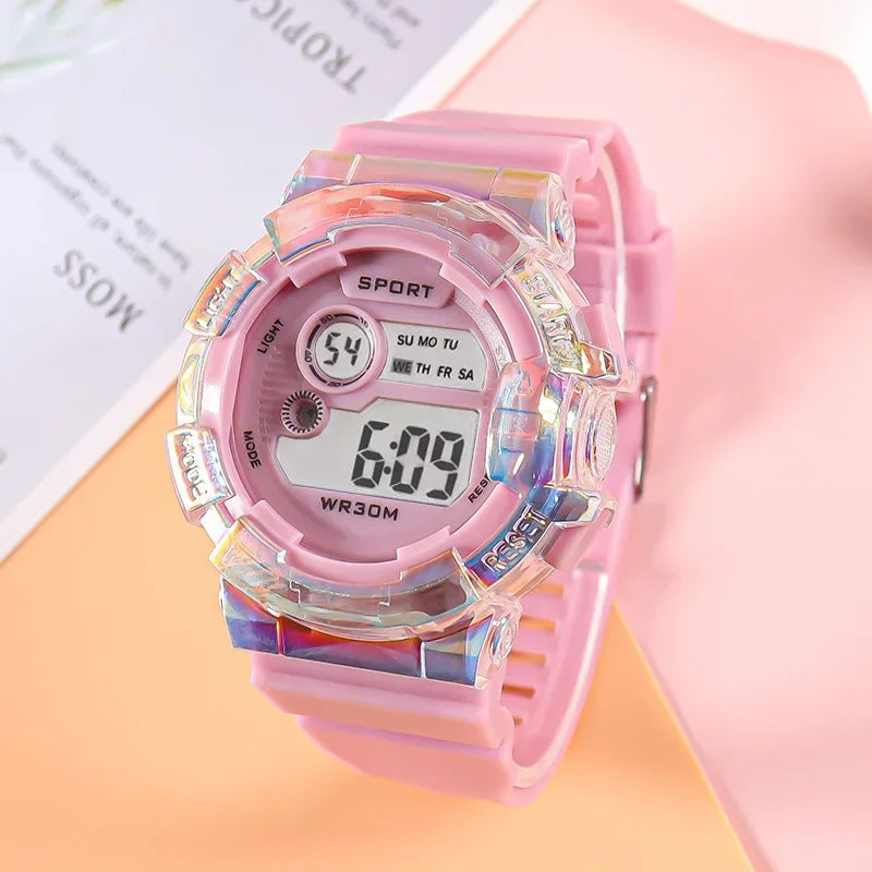 LED Digital Sports Watch for Kids ⌚ | Boys & Girls Waterproof Wristwatch with Alarm, Stopwatch & Backlight | Shockproof Watch 🎒