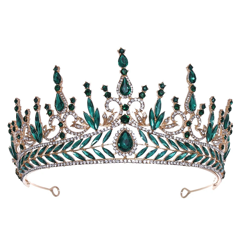 ✨ Luxury Rhinestone Crown – Tiara Headdress | Elegant Hair Ornament for Proms, Pageants & Special Occasions 💍💙