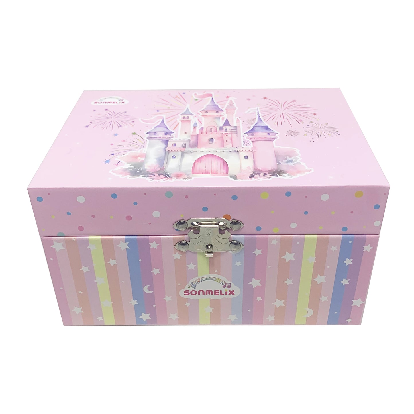 Pink Castle Musical Jewelry Box for Girls 💕 | Twirling Ballerina + Swan Lake Tune | Hand-Cranked Princess Jewelry Organizer Gift 🎁