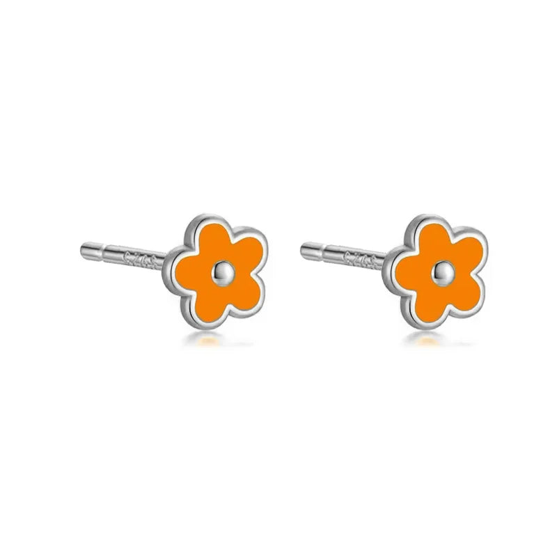 925 Sterling Silver Flower Screw Back Stud Earrings for Girls – Hypoallergenic Piercing Jewelry Gift | Simple & Elegant Kids Earrings 🌟