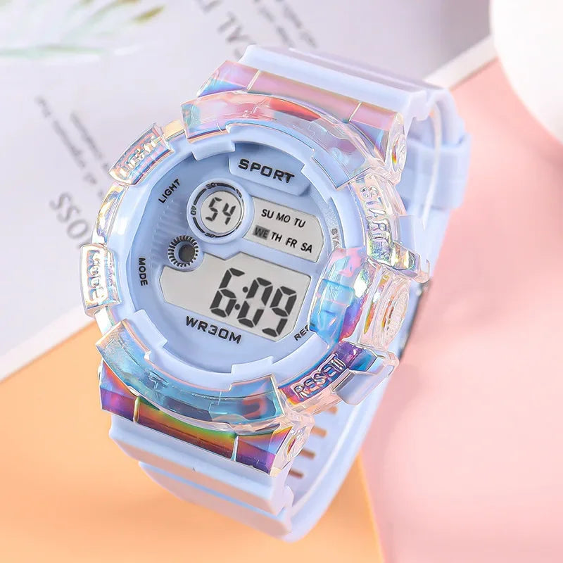 LED Digital Sports Watch for Kids ⌚ | Boys & Girls Waterproof Wristwatch with Alarm, Stopwatch & Backlight | Shockproof Watch 🎒