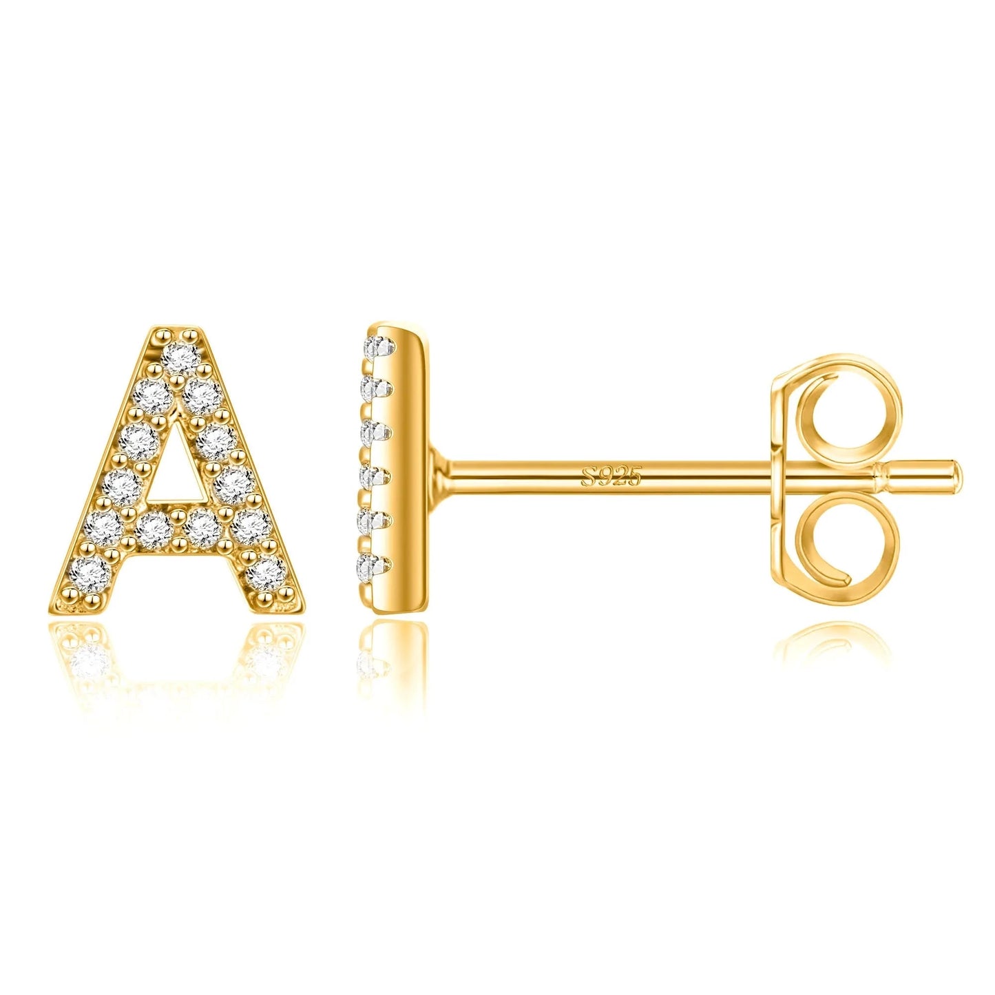 Personalized Elegance: Initial A-Z Letters Small Stud Earrings - A Subtle Expression of Individuality and Style! - Kids Jewellery Shop