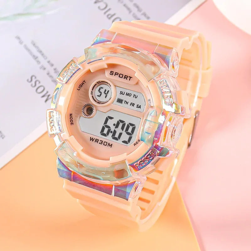 LED Digital Sports Watch for Kids ⌚ | Boys & Girls Waterproof Wristwatch with Alarm, Stopwatch & Backlight | Shockproof Watch 🎒