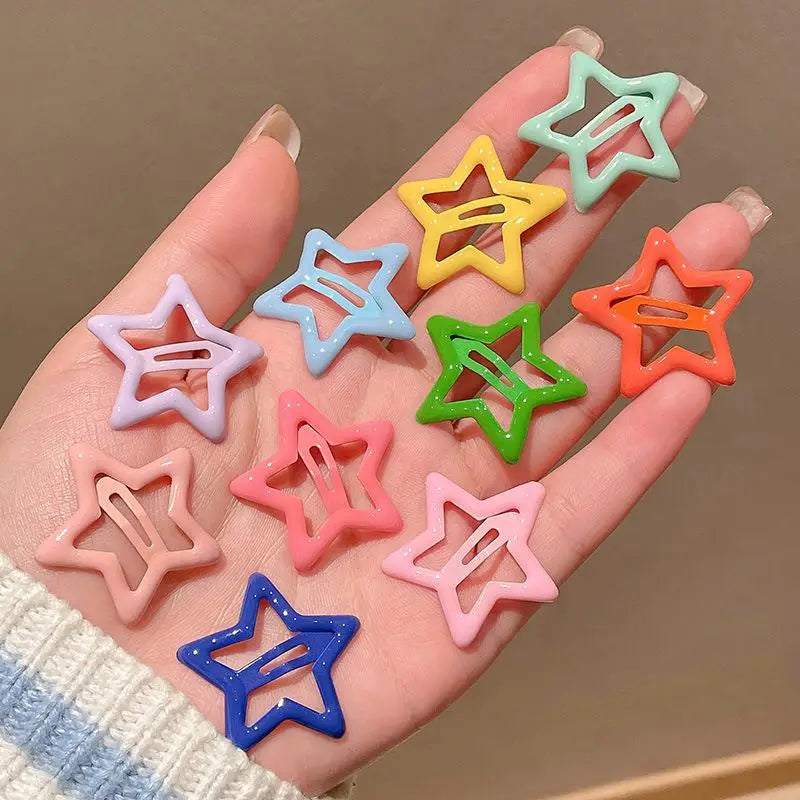 10PCS Cute Girls Hair Accessories Set – Rainbow Color Hair Clips & Toddler Hair Pins | Kids Headdress for Daily & Party Wear 🌈💖