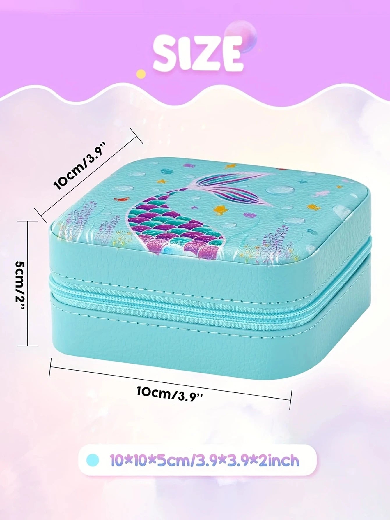 ✨ Kids Travel Jewelry Box with Mirror – Cute Unicorn & Mermaid Design | Portable Jewelry Case for Girls | Birthday & Friendship Gift 🎁