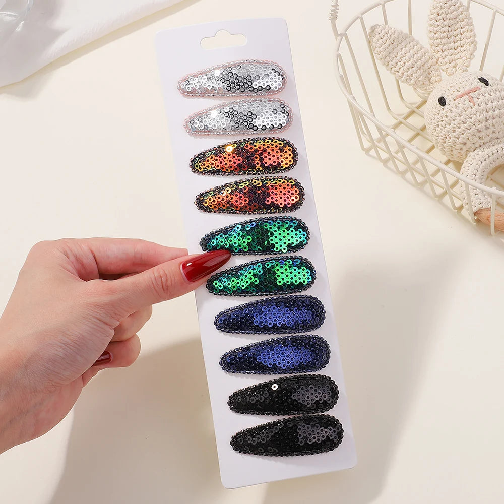 10PCS Cute Cotton Plaid Hair Clips for Girls 👧 | Fabric Hairpins Set – Baby & Kids Headwear Accessories!