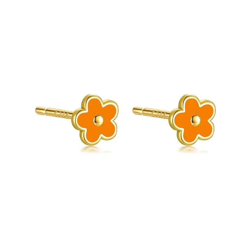 925 Sterling Silver Flower Screw Back Stud Earrings for Girls – Hypoallergenic Piercing Jewelry Gift | Simple & Elegant Kids Earrings 🌟