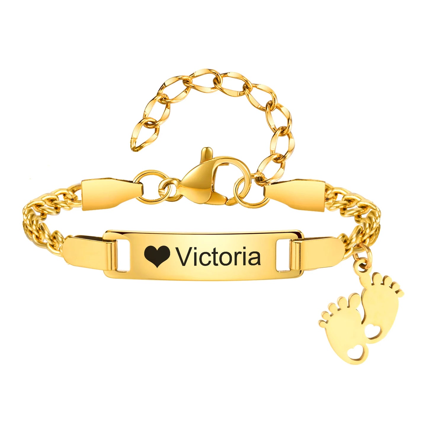 ✨ Personalized Baby Name Bracelet – Anti-Allergy Stainless Steel Custom ID for Newborns & Infants | Baptism Gift, Baby Shower Keepsake 💖