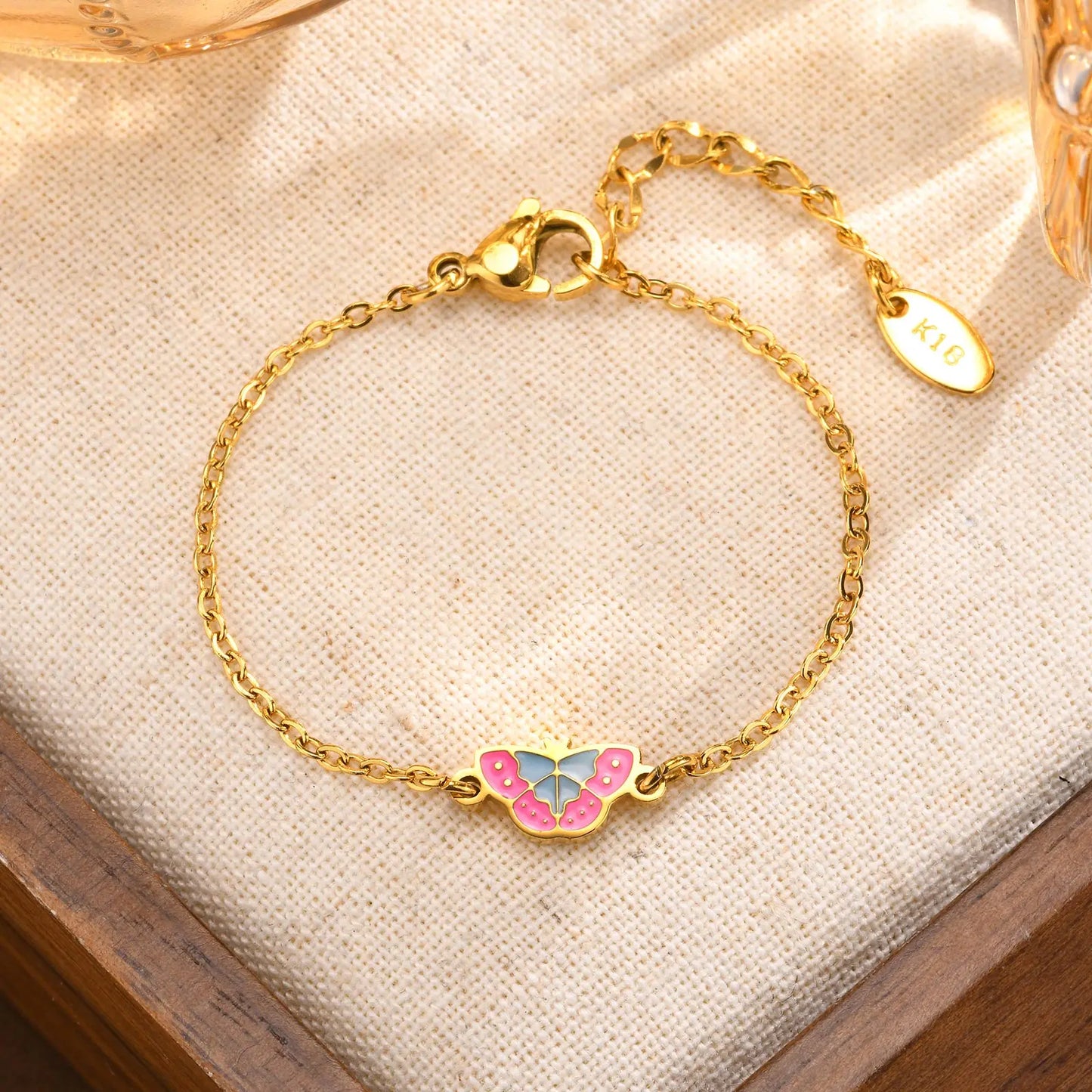 Chic Butterfly Jewelry Set for Baby - Earrings, Bracelet & Necklace | Hypoallergenic & Tarnish-Free Gift Set