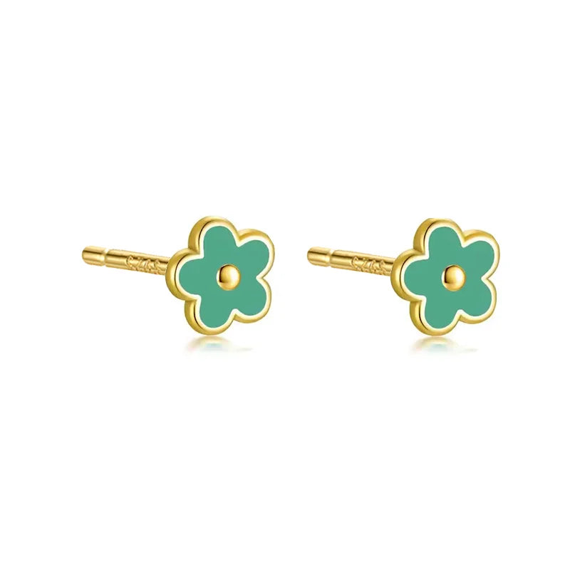 925 Sterling Silver Flower Screw Back Stud Earrings for Girls – Hypoallergenic Piercing Jewelry Gift | Simple & Elegant Kids Earrings 🌟
