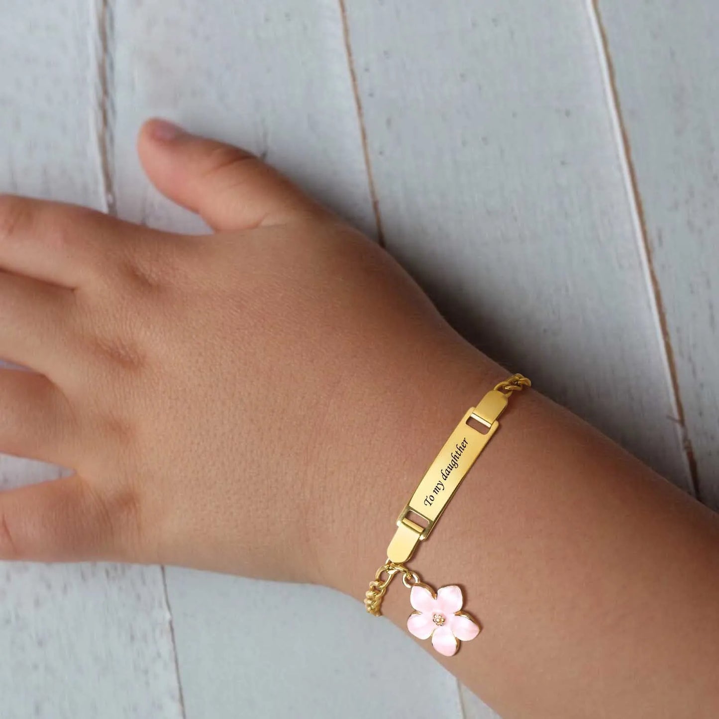 🌸 Personalized Name Bracelet with Flower Charms | Children's Jewelry Gift 🎁