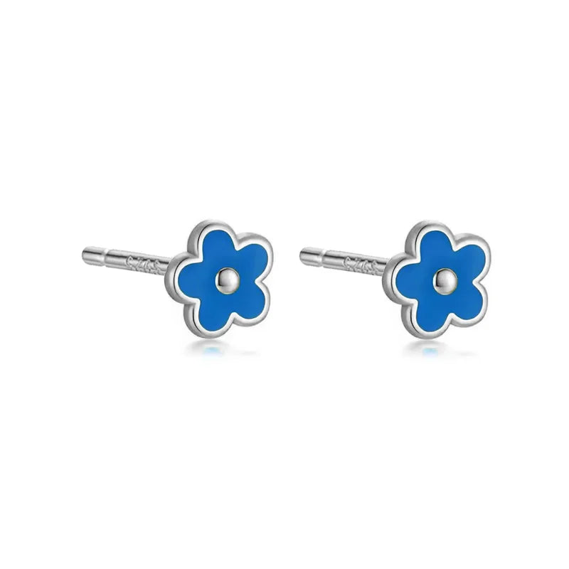 925 Sterling Silver Flower Screw Back Stud Earrings for Girls – Hypoallergenic Piercing Jewelry Gift | Simple & Elegant Kids Earrings 🌟