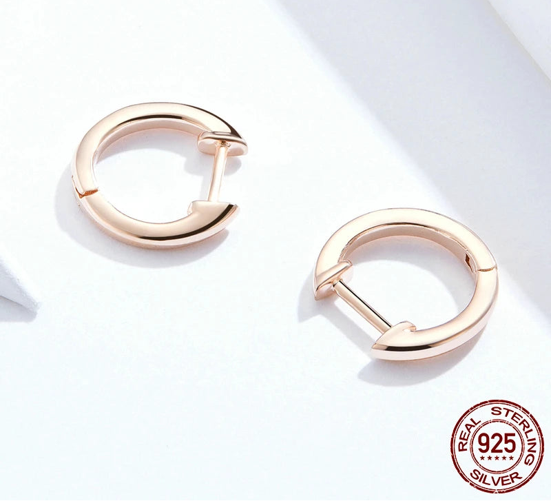 925 Sterling Silver Hoop Earrings 🌸 | Minimalist Everyday Jewelry for Girls & Women – Hypoallergenic & Elegant!