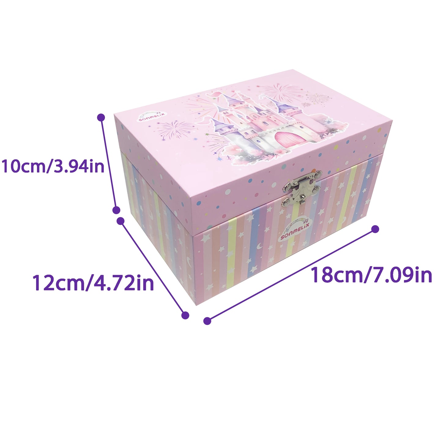 Pink Castle Musical Jewelry Box for Girls 💕 | Twirling Ballerina + Swan Lake Tune | Hand-Cranked Princess Jewelry Organizer Gift 🎁