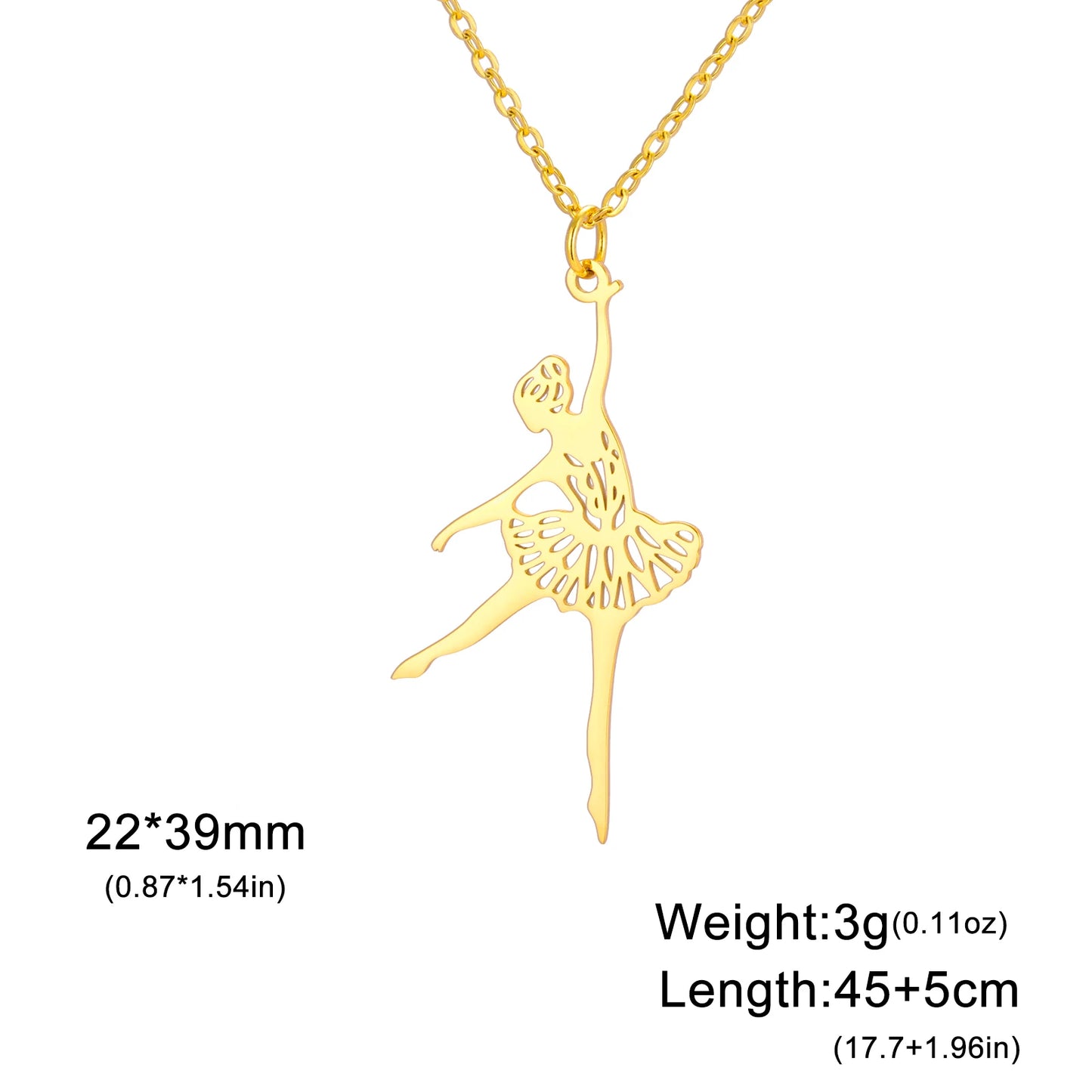 Ballet Dance Recital Gift Necklace – Stainless Steel Ballerina Pendant for Daughters & Granddaughters | Teen Girls Jewellery!