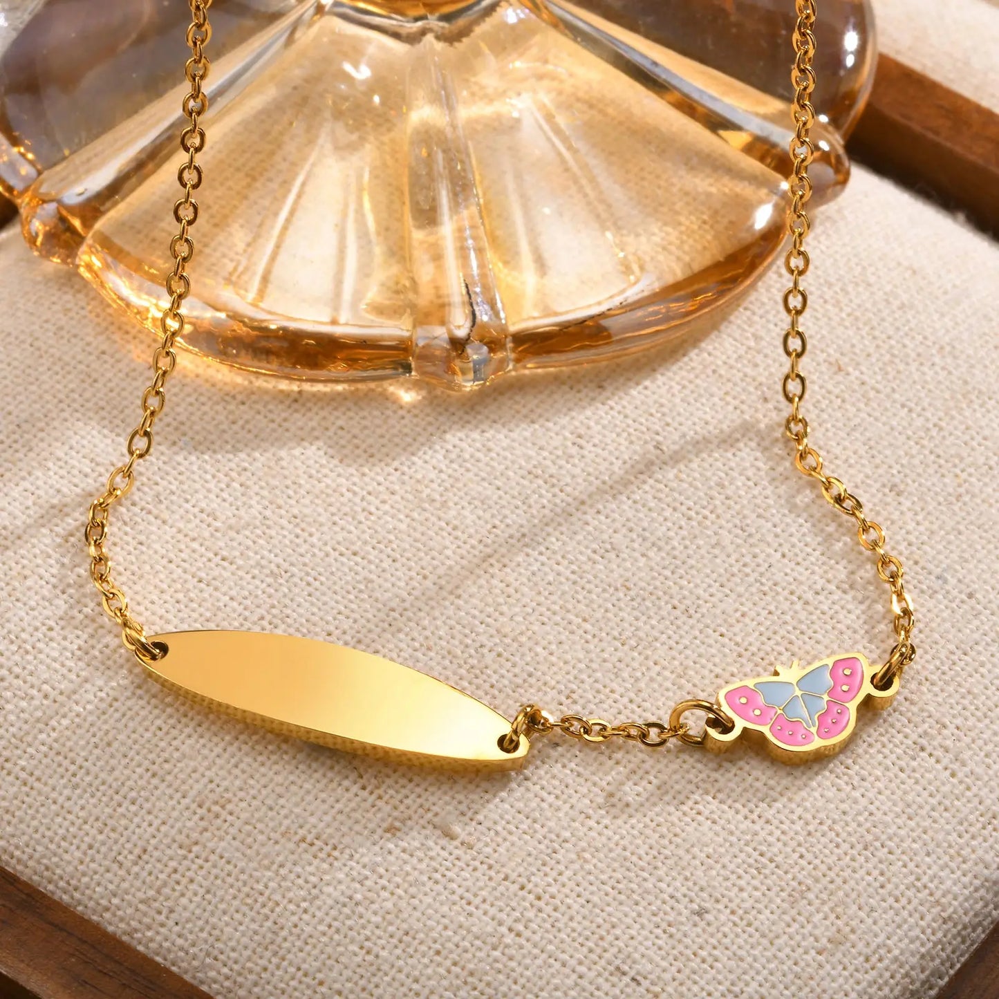 Chic Butterfly Jewelry Set for Baby - Earrings, Bracelet & Necklace | Hypoallergenic & Tarnish-Free Gift Set