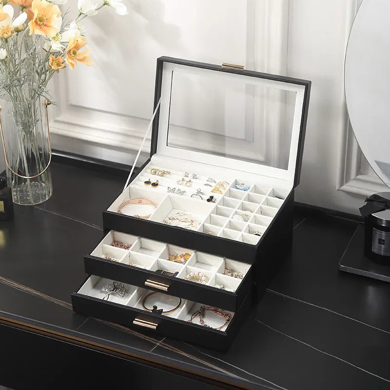 Elegance and Organization: 2 Drawer Jewelry Organizer - The Perfect Storage Solution for Girls and Women, Ideal for Birthday, Christmas, and Anniversary Gifting! - Kids Jewellery Shop