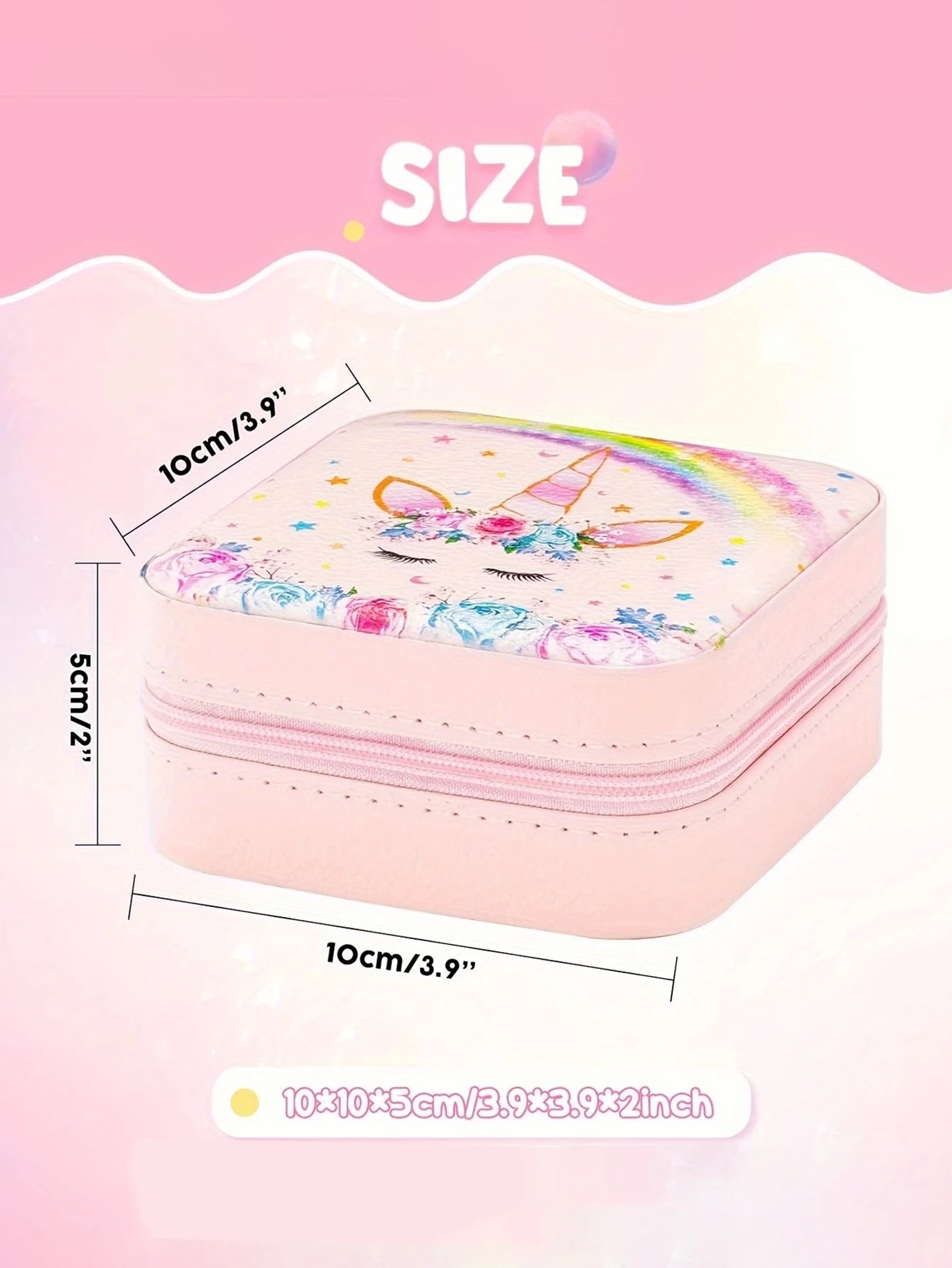 ✨ Kids Travel Jewelry Box with Mirror – Cute Unicorn & Mermaid Design | Portable Jewelry Case for Girls | Birthday & Friendship Gift 🎁