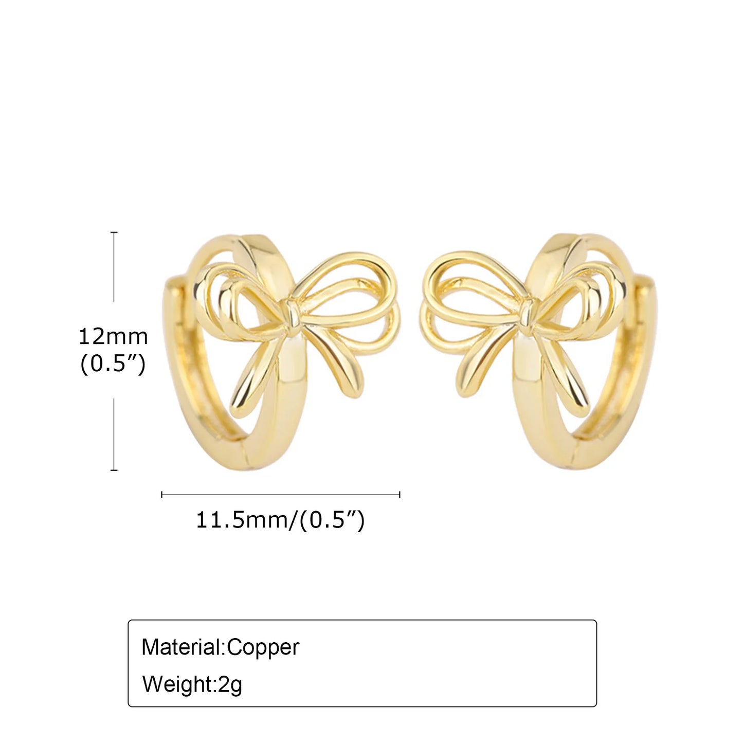 Dainty Double Bow Huggie Hoop Earrings for Girls, Teens & Women | Everyday Minimalist Jewellery!