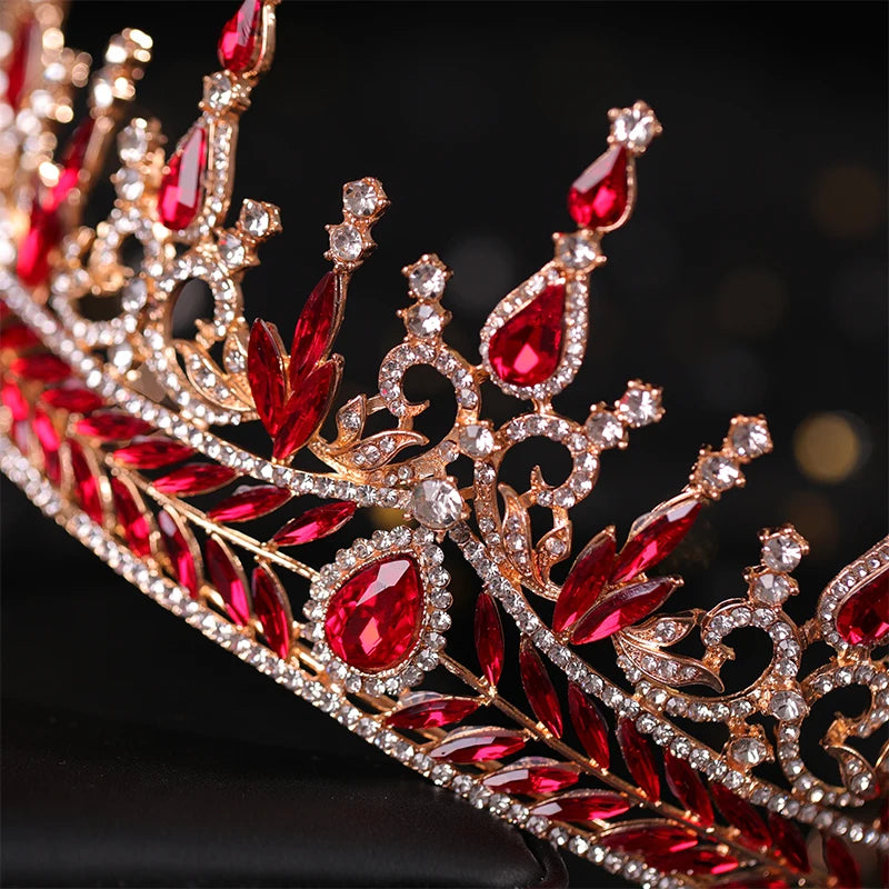 ✨ Luxury Rhinestone Crown – Tiara Headdress | Elegant Hair Ornament for Proms, Pageants & Special Occasions 💍💙