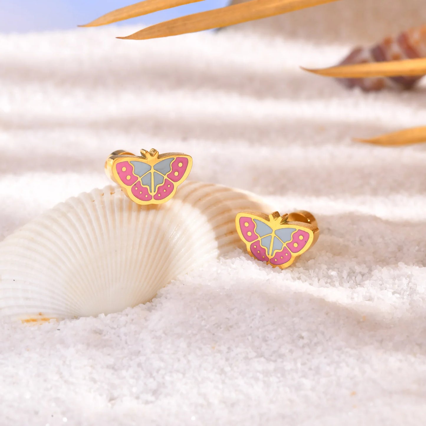 Chic Butterfly Jewelry Set for Baby - Earrings, Bracelet & Necklace | Hypoallergenic & Tarnish-Free Gift Set