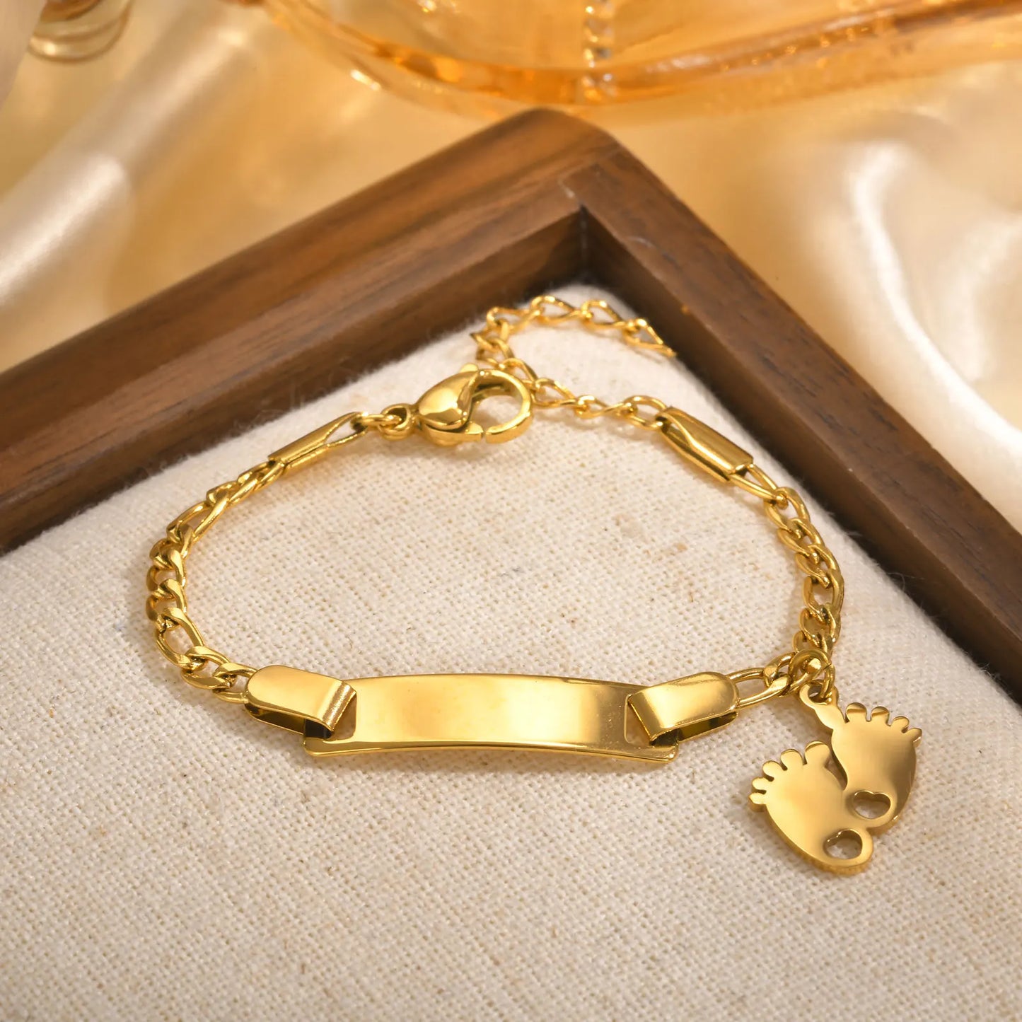 ✨ Personalized Baby Name Bracelet – Anti-Allergy Stainless Steel Custom ID for Newborns & Infants | Baptism Gift, Baby Shower Keepsake 💖