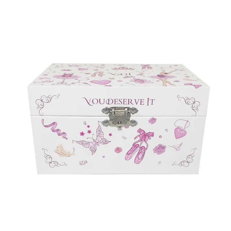 Musical Jewellery Box for Girls with Spinning Ballerina – Hand-Cranked Swan Lake Music Box | Christmas & Birthday Gift for Kids!