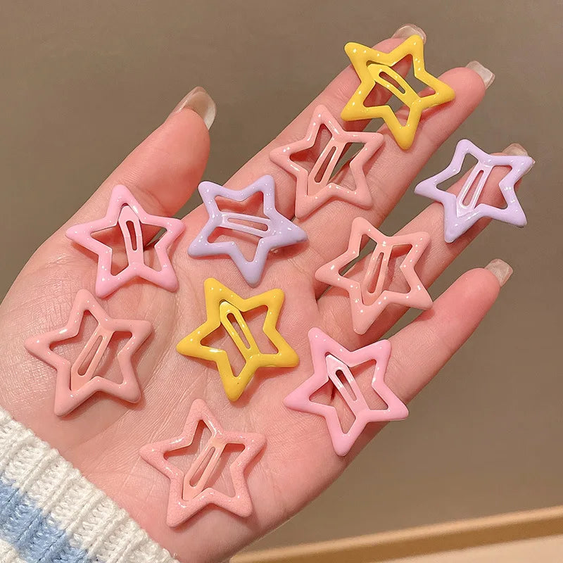 10PCS Cute Girls Hair Accessories Set – Rainbow Color Hair Clips & Toddler Hair Pins | Kids Headdress for Daily & Party Wear 🌈💖