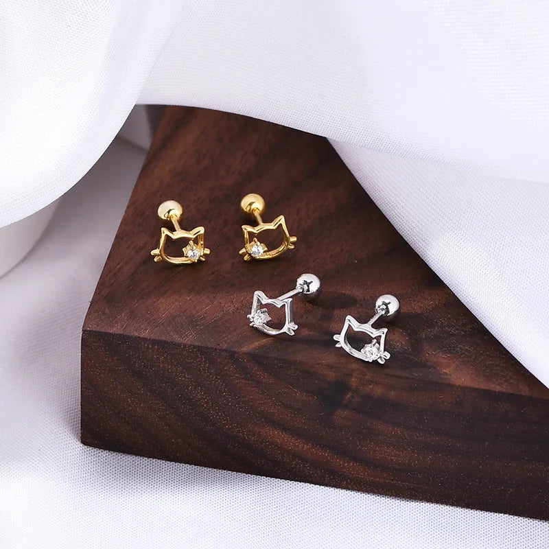 Purr-fectly Adorable: 925 Sterling Silver Cat Earrings - Ideal Jewelry Gift for Girls, Teens, and Women! - Kids Jewellery Shop