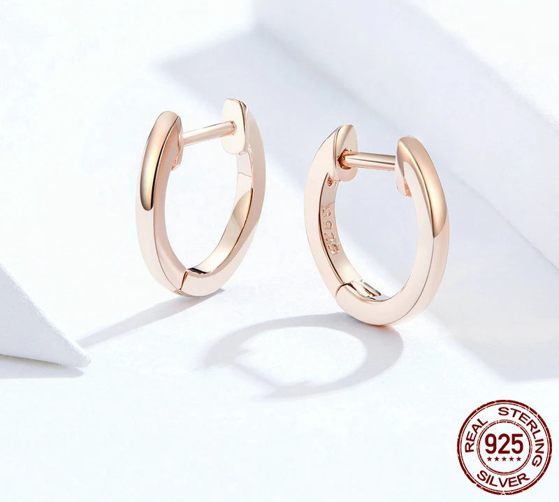925 Sterling Silver Hoop Earrings 🌸 | Minimalist Everyday Jewelry for Girls & Women – Hypoallergenic & Elegant!