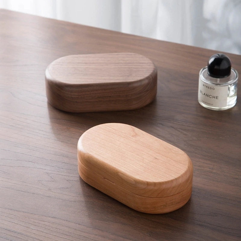 Delicate Walnut Wooden Jewelry Box 🌿 | Elegant Ring, Earring & Necklace Storage Organizer for Girls & Women!