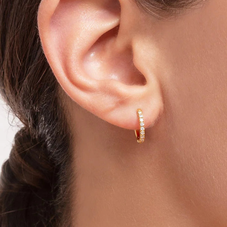 925 Sterling Silver Gold-Plated Hinged Hoop Earrings 🌟 | Trendy Gift Jewelry for Girls & Women – Glamorous, Hypoallergenic Fine Hoops!