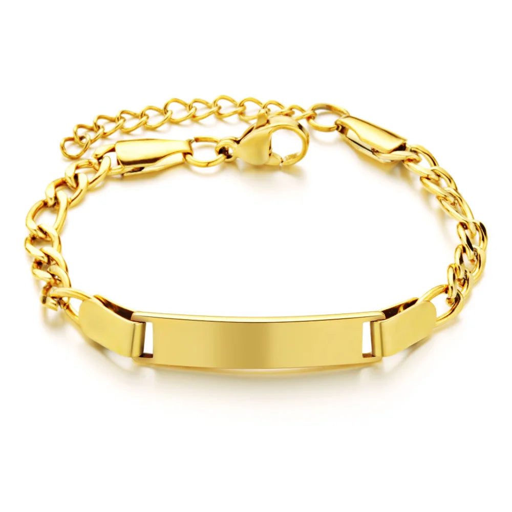 Custom Stainless Steel Baby Name ID Bracelet: The Perfect Personalized Gift!