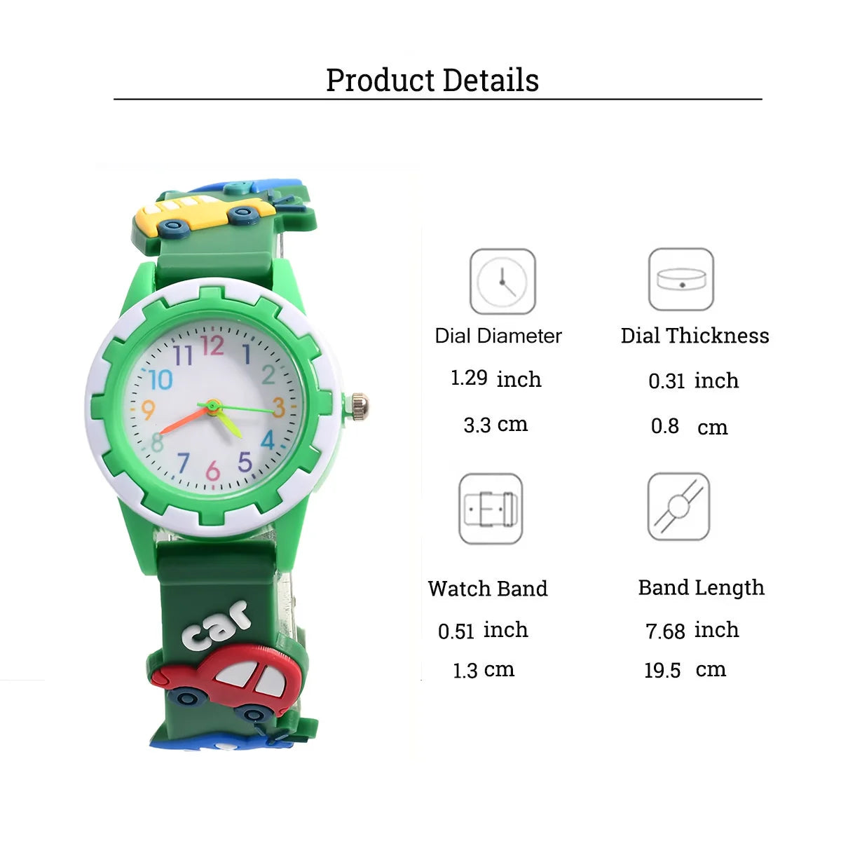 Cute Cartoon Car Quartz Watch for Boys | Silicone Strap Analogue Kids Watch Christmas Gift!