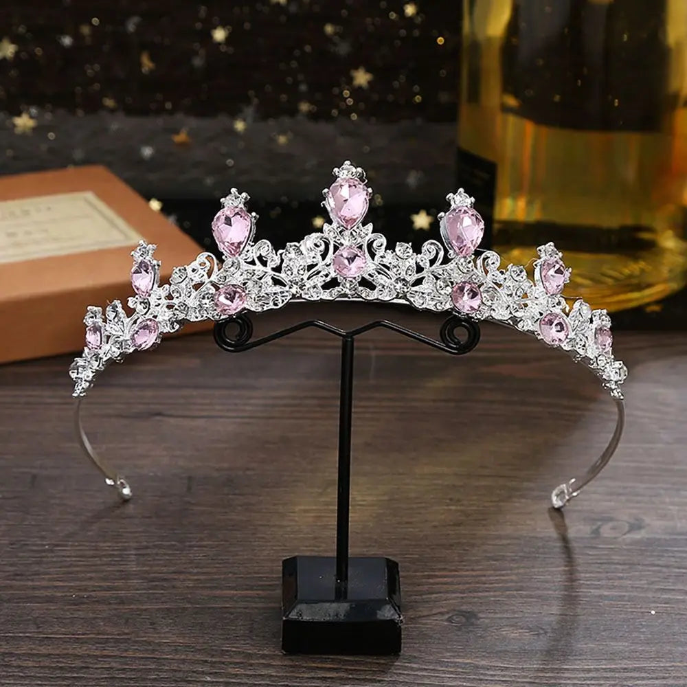 Princess Crystal Tiara Headband 👑 | Sparkling Crown for Girls – Prom, Pageant, Wedding & Party Hair Accessories!