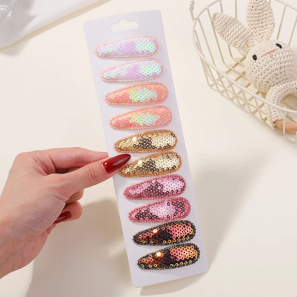 10PCS Cute Cotton Plaid Hair Clips for Girls 👧 | Fabric Hairpins Set – Baby & Kids Headwear Accessories!