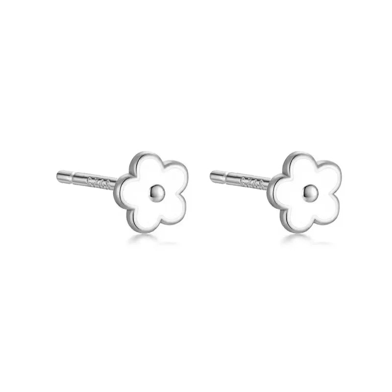 925 Sterling Silver Flower Screw Back Stud Earrings for Girls – Hypoallergenic Piercing Jewelry Gift | Simple & Elegant Kids Earrings 🌟