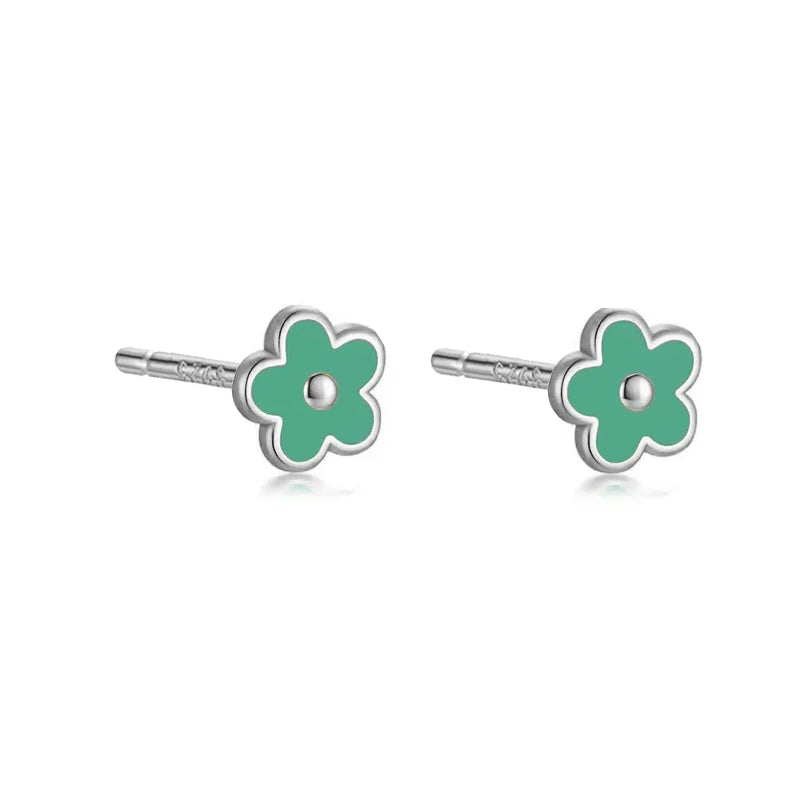 925 Sterling Silver Flower Screw Back Stud Earrings for Girls – Hypoallergenic Piercing Jewelry Gift | Simple & Elegant Kids Earrings 🌟