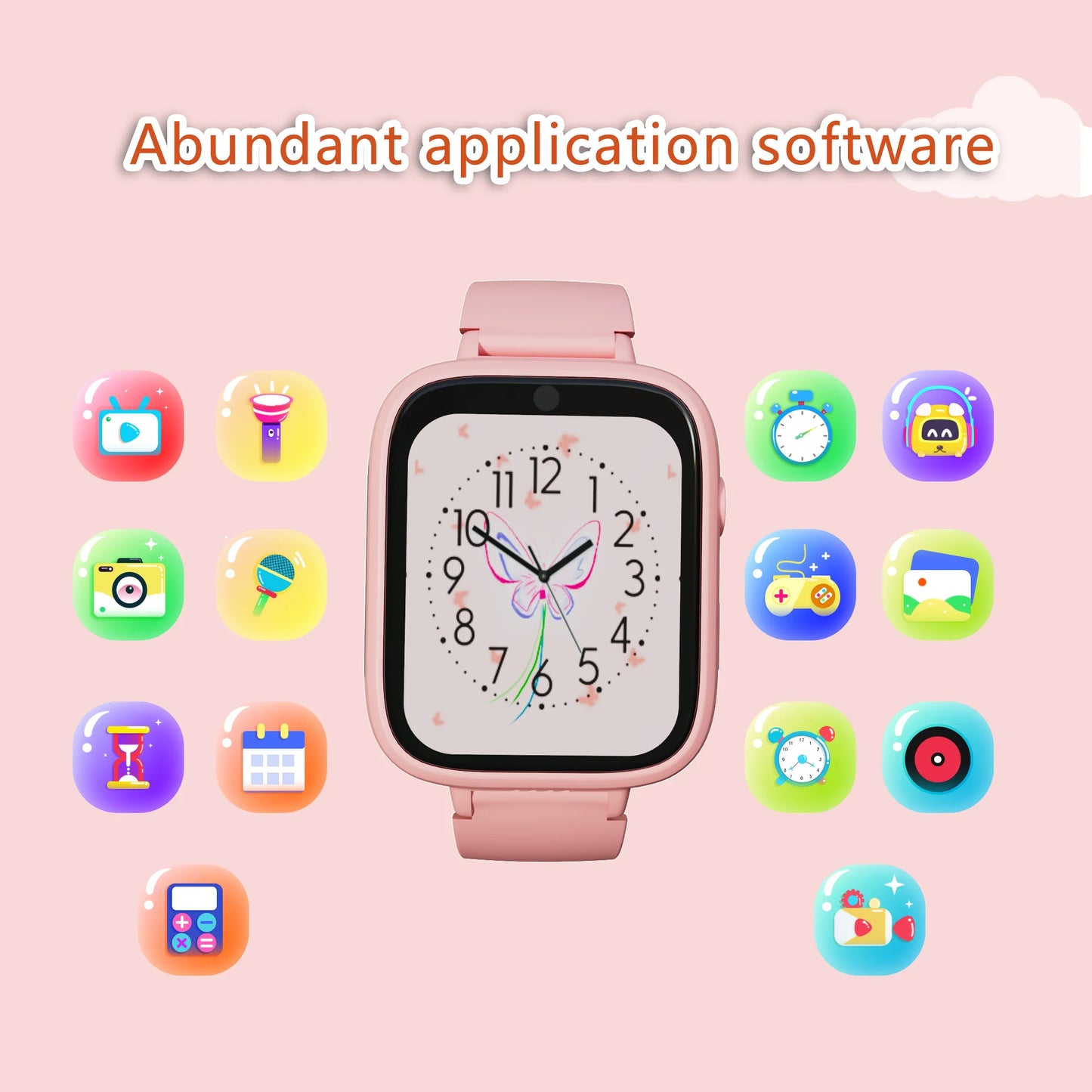🎁 Kids Smartwatch for Boys & Girls – LED Digital Cartoon Watch with Camera, Games, Calls, Music | 1.44” Educational Touchscreen Gift | SIM Supported 📞🎮